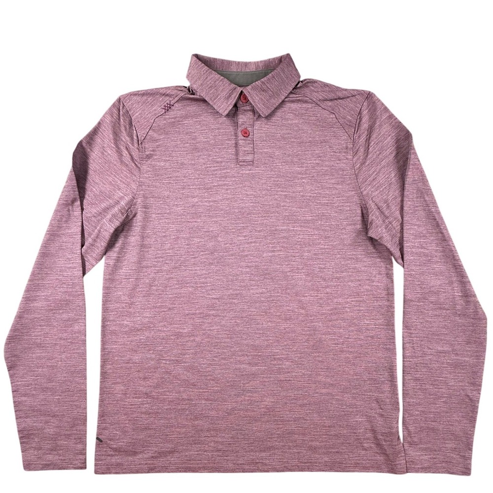 Rhone Long Sleeve Polo Womens Small Purple Excellent Delta Pique Golf Shirt